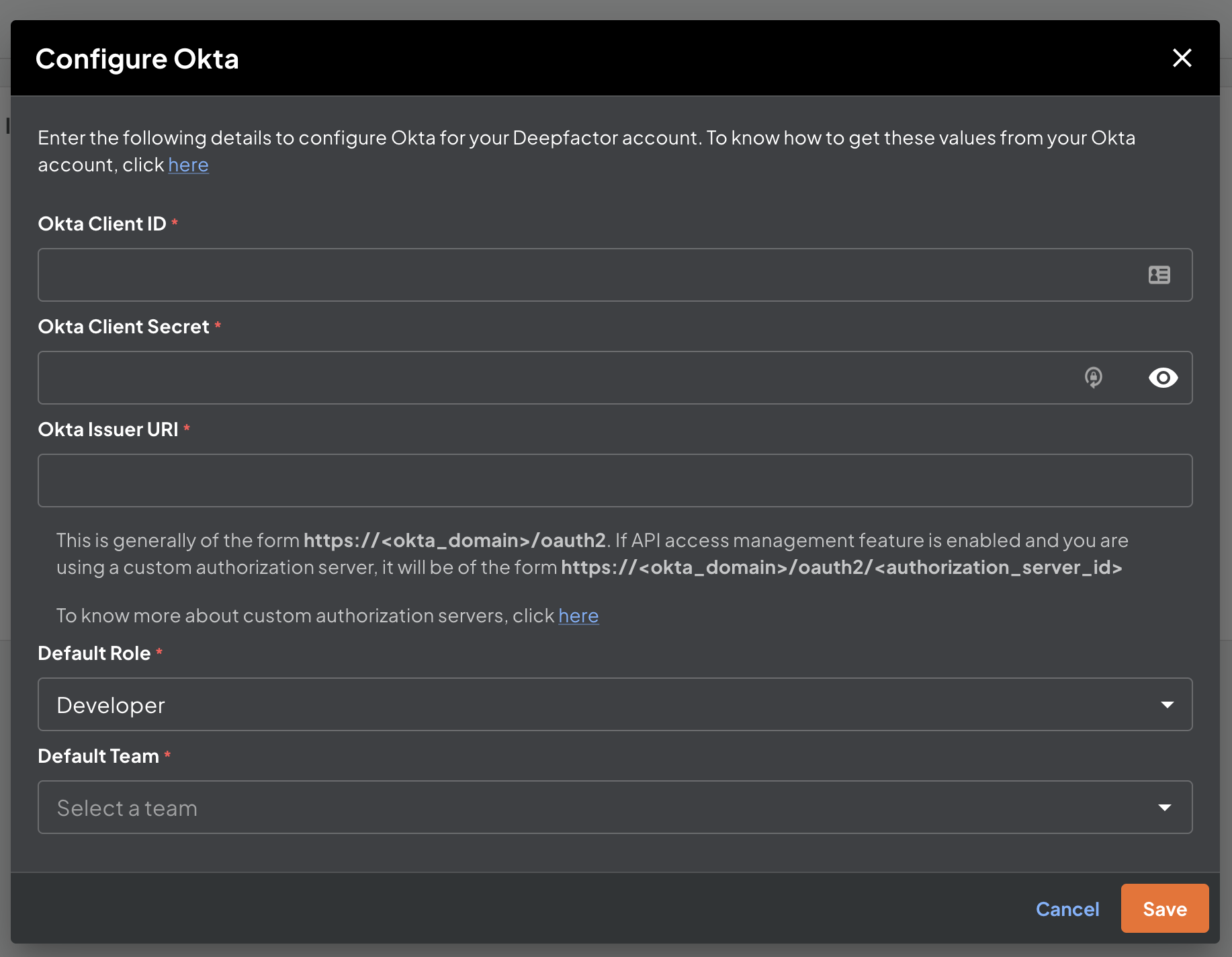 Configure Okta