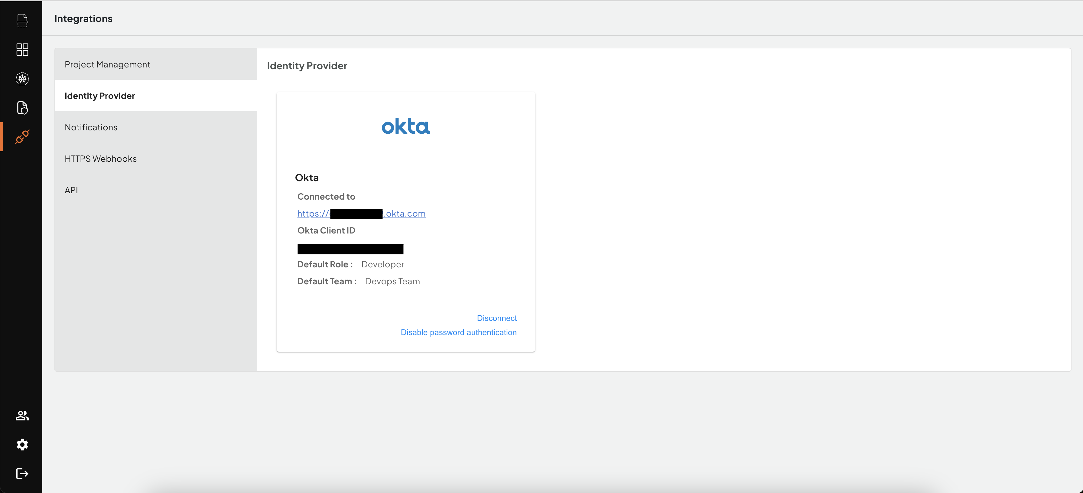 Okta configuration details