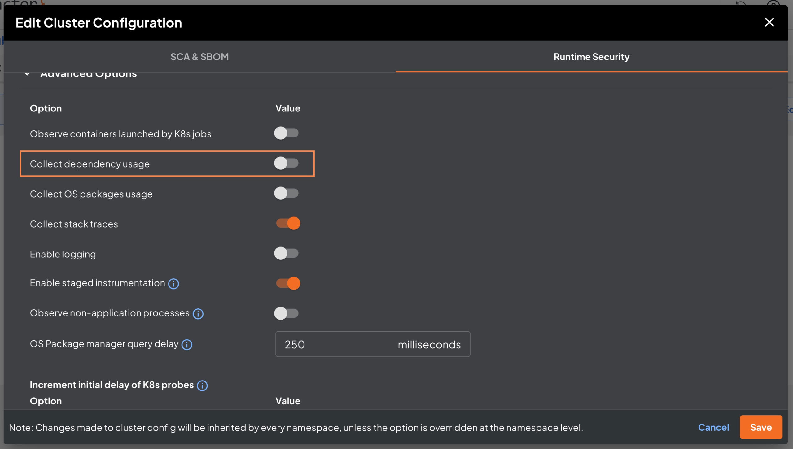 Disable dependency usage