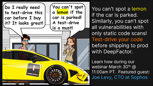 DeepFactor Tech Tuesday Runtime Visibility Joe Levy SM