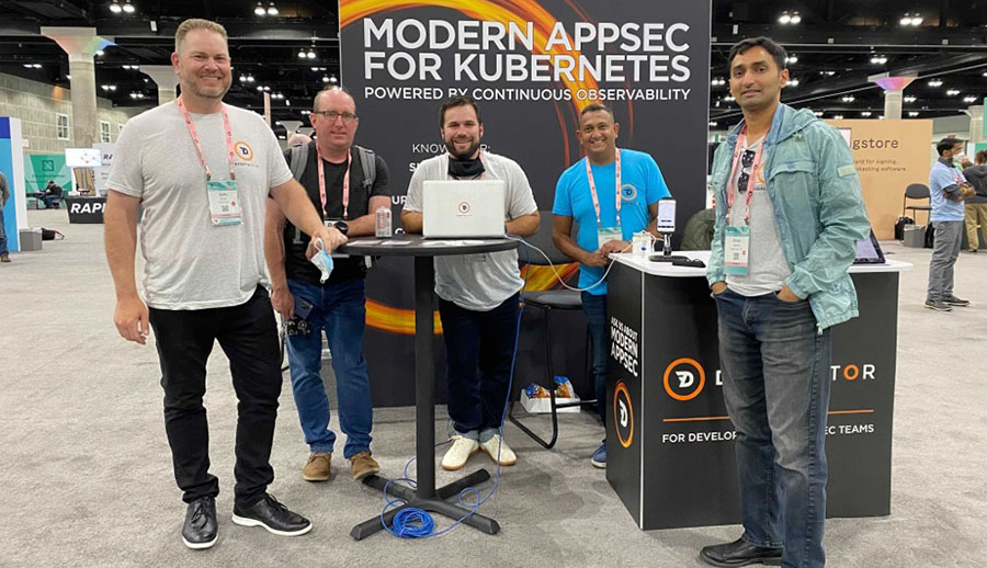 Deepfactor team members at a convention