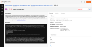 Unsafe String API Used Alert