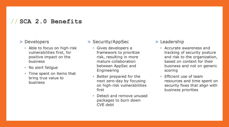 SCA 2.0 Benefits